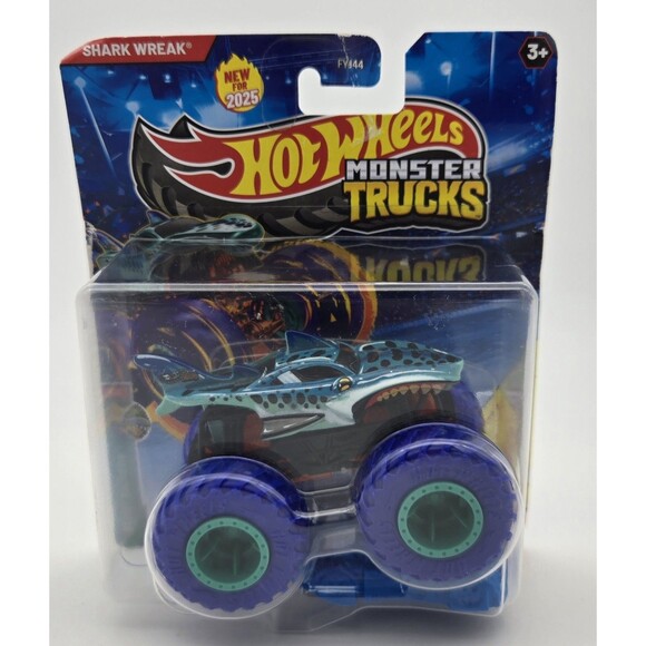 Monster Jam Shark Wreak Truck Crushed Car Beast Bashers 5/6 New Package Damage - Picture 7 of 7